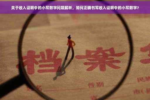 关于收入证明中的小写数字问题解析，如何正确书写收入证明中的小写数字？
