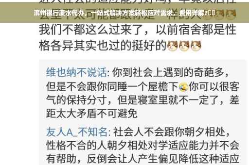 滨州银行流水代办，一站式解决方案轻松应对需求，费用详解?⚡️