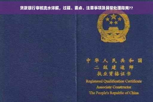 贷款银行审核流水详解，过程、要点、注意事项及异常处理指南??