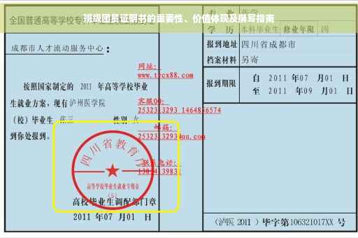 班级团员证明书的重要性、价值体现及撰写指南