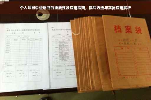 个人项目中证明书的重要性及应用指南，撰写方法与实际应用解析