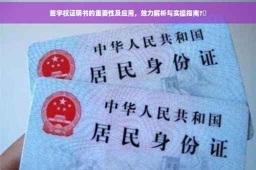 签字权证明书的重要性及应用，效力解析与实操指南?✨