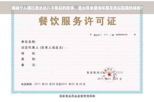揭秘个人银行流水达八千背后的故事，流水账单查询年限及背后隐藏的秘密?
