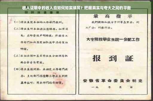 收入证明中的收入应如何如实填写？把握真实与夸大之间的平衡