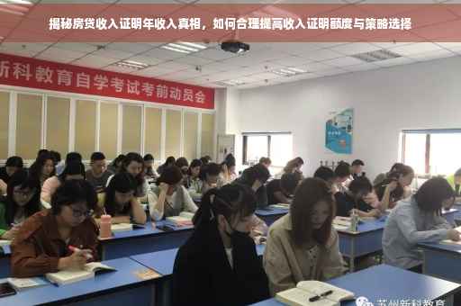 揭秘房贷收入证明年收入真相，如何合理提高收入证明额度与策略选择