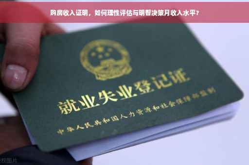 购房收入证明，如何理性评估与明智决策月收入水平？