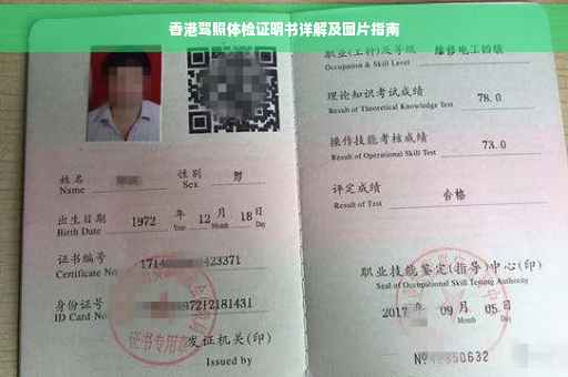 香港驾照体检证明书详解及图片指南