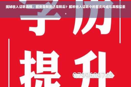 揭秘收入证明真相，薪资是税前还是税后？解析收入证明中的薪资构成与真相探索。