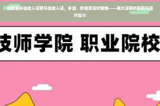 深度解析低收入证明与低收入证，申请、影响及应对策略——两大证明的区别与应对探讨