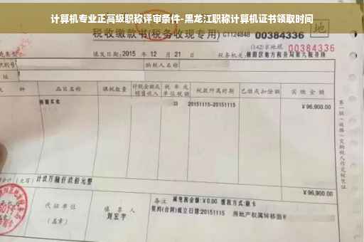 计算机专业正高级职称评审条件-黑龙江职称计算机证书领取时间