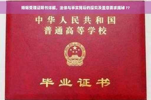 婚姻受理证明书详解，法律与事实背后的探究及盖章要求揭秘 ??