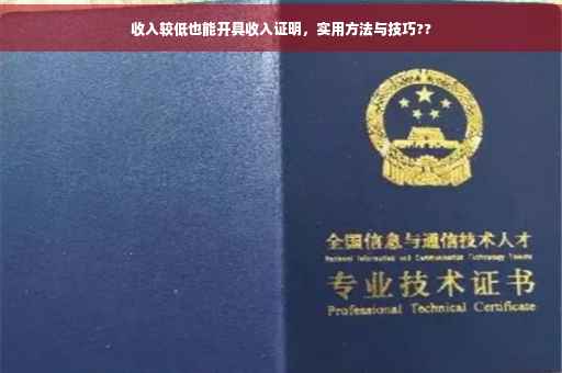 收入较低也能开具收入证明，实用方法与技巧??