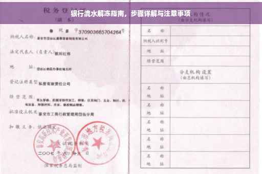 银行流水解冻指南，步骤详解与注意事项