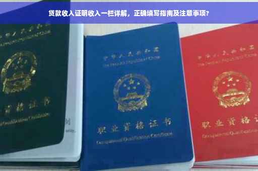 贷款收入证明收入一栏详解，正确填写指南及注意事项?