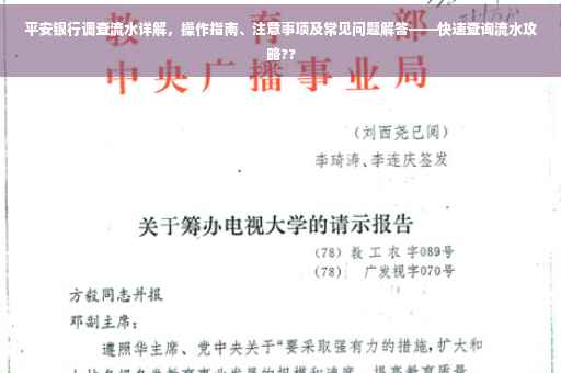 平安银行调查流水详解，操作指南、注意事项及常见问题解答——快速查询流水攻略??