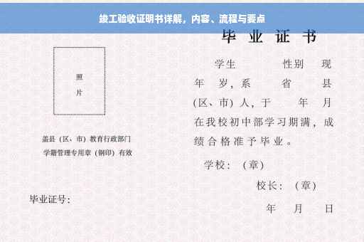 竣工验收证明书详解，内容、流程与要点