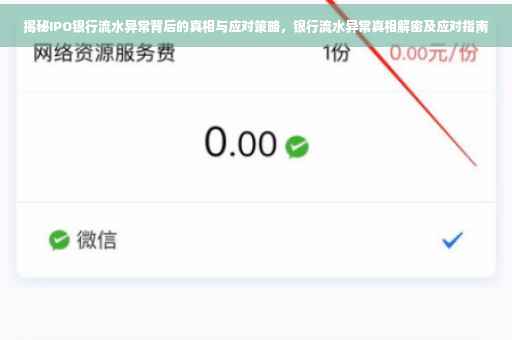 揭秘IPO银行流水异常背后的真相与应对策略，银行流水异常真相解密及应对指南