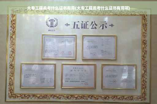 大专工程类考什么证书有用(大专工程类考什么证书有用呢)