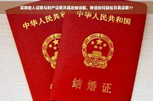 买房收入证明与财产证明开具攻略详解，教你如何轻松开具证明??