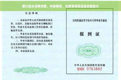 银行流水证明详解，内容概览、注意事项及征信关联探讨