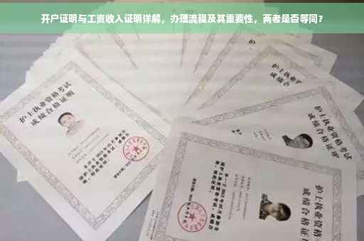 开户证明与工资收入证明详解，办理流程及其重要性，两者是否等同？