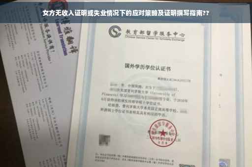 女方无收入证明或失业情况下的应对策略及证明撰写指南??