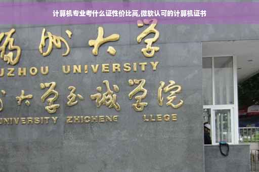 计算机专业考什么证性价比高,微软认可的计算机证书