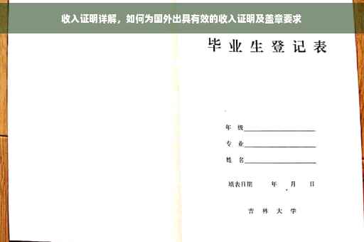 收入证明详解，如何为国外出具有效的收入证明及盖章要求