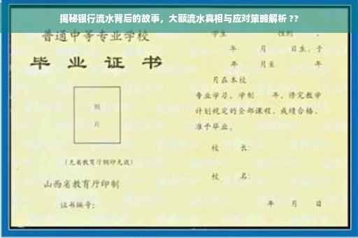 揭秘银行流水背后的故事，大额流水真相与应对策略解析 ??