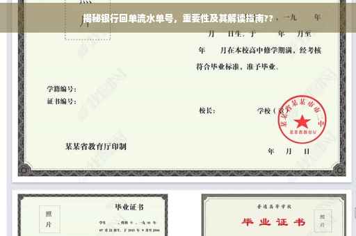 揭秘银行回单流水单号，重要性及其解读指南??