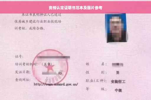 资格认定证明书范本及图片参考