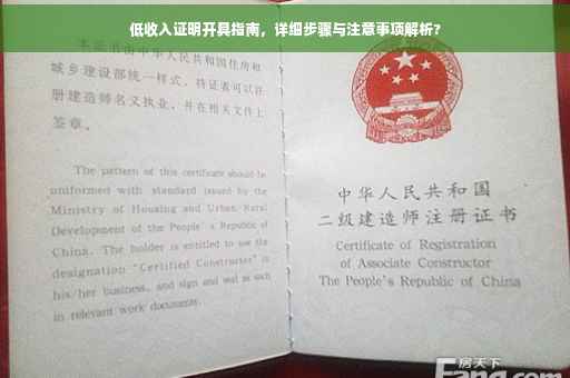 低收入证明开具指南，详细步骤与注意事项解析?