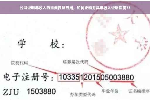公司证明年收入的重要性及应用，如何正确开具年收入证明指南??