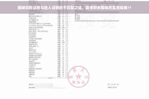 揭秘完税证明与收入证明的不匹配之谜，避免财务困境的实用指南??
