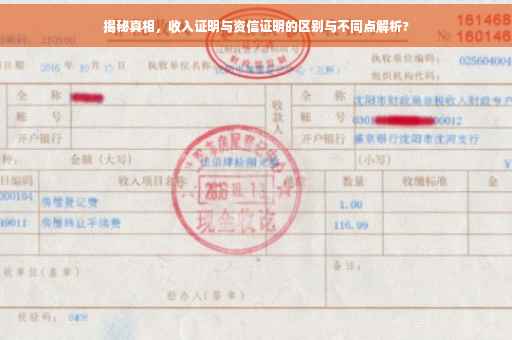 揭秘真相，收入证明与资信证明的区别与不同点解析?