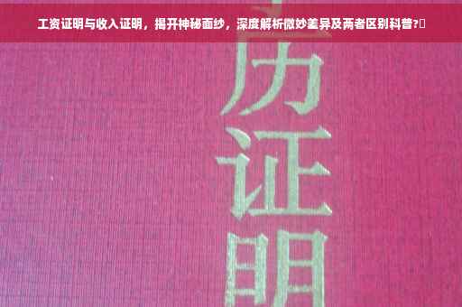 工资证明与收入证明，揭开神秘面纱，深度解析微妙差异及两者区别科普?✨