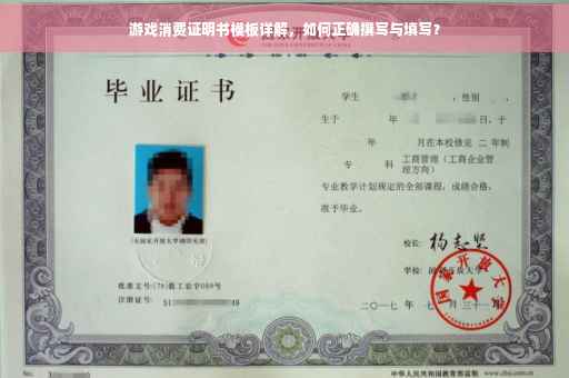 游戏消费证明书模板详解，如何正确撰写与填写？