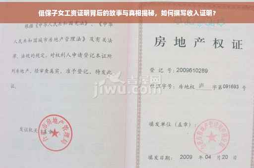 低保子女工资证明背后的故事与真相揭秘，如何撰写收入证明？