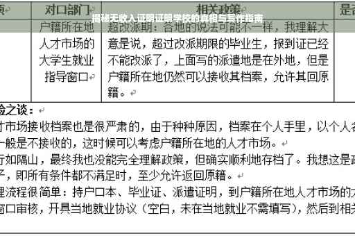 揭秘无收入证明证明学校的真相与写作指南
