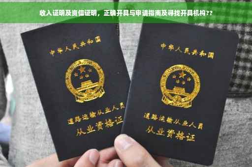 收入证明及资信证明，正确开具与申请指南及寻找开具机构??