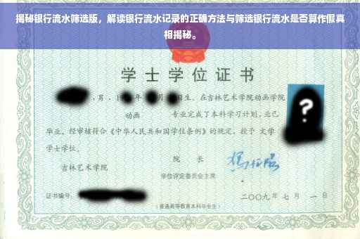 揭秘银行流水筛选版，解读银行流水记录的正确方法与筛选银行流水是否算作假真相揭秘。