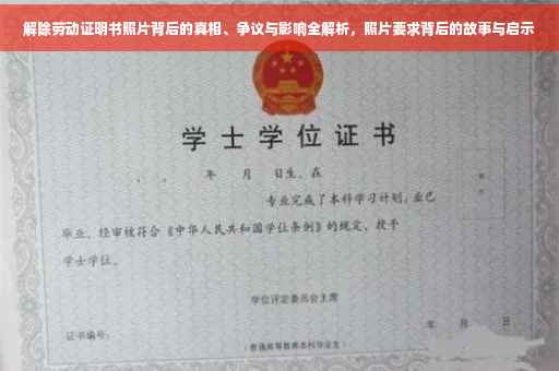 解除劳动证明书照片背后的真相、争议与影响全解析，照片要求背后的故事与启示