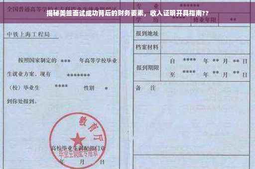 揭秘美签面试成功背后的财务要素，收入证明开具指南??