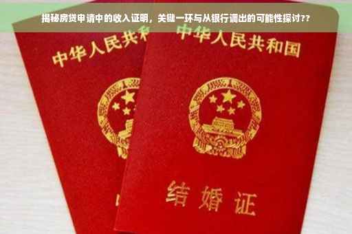 揭秘房贷申请中的收入证明，关键一环与从银行调出的可能性探讨??