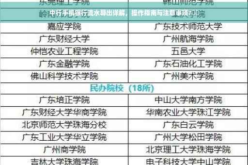 中行手机银行流水导出详解，操作指南与注意事项?⚡️