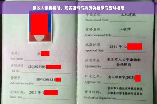 低收入低保证明，现实困境与挑战的揭示与应对指南