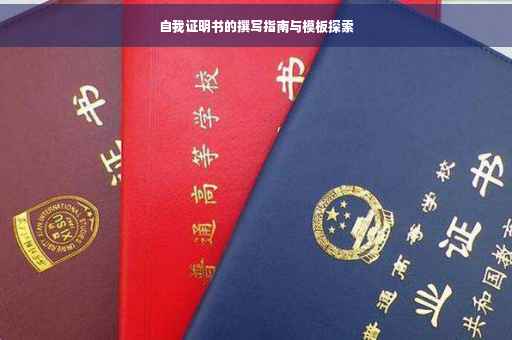 自我证明书的撰写指南与模板探索