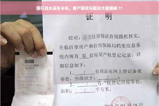 银行流水丢失半年，客户困扰与解决方案揭秘 ??