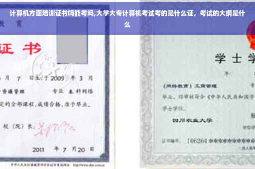 计算机方面培训证书吗能考吗,大学大专计算机考试考的是什么证，考试的大纲是什么