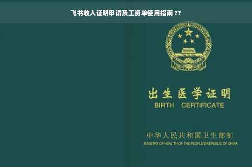 飞书收入证明申请及工资单使用指南 ??
